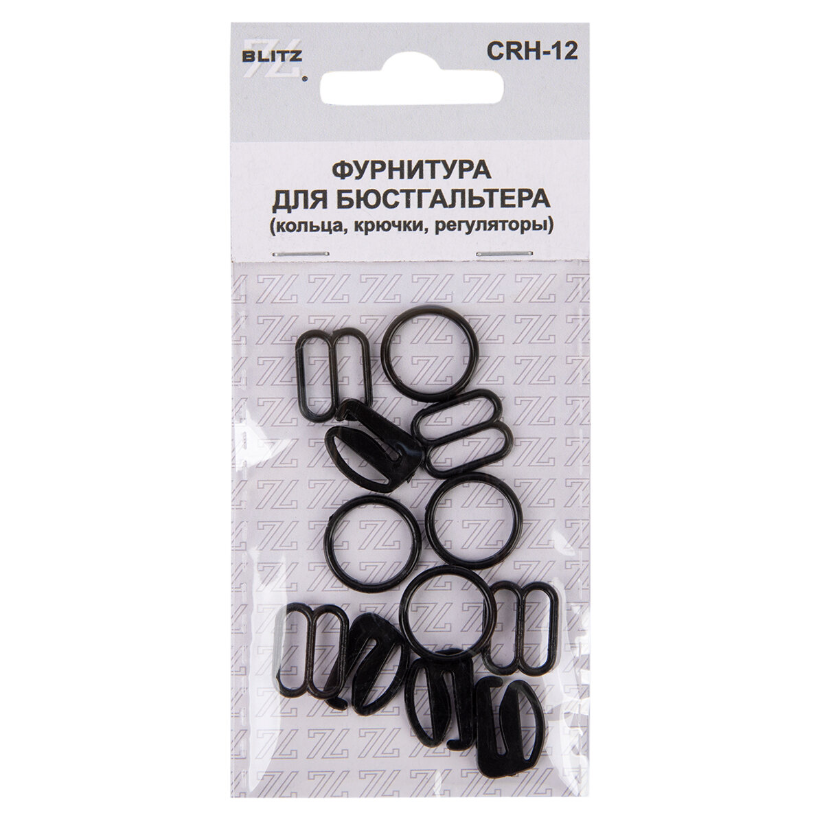 BLITZ CRH-12 набор фурнитуры пластик 12 мм 12 шт 02 черный