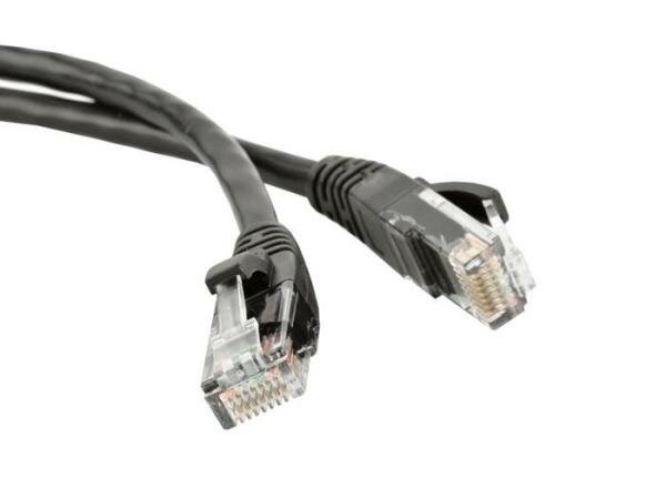 Патч-корд RJ45 - RJ45, 4 пары, UTP, категория 5е, 1.5 м, черный, LSZH, LANMASTER