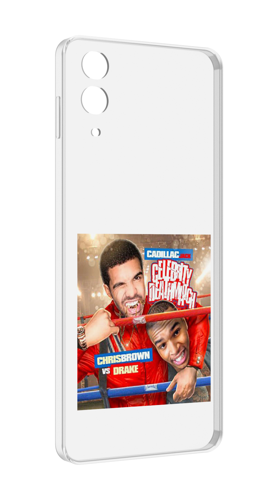 Чехол MyPads Drake & Chris Brown - Celebrity Deathmatch для Samsung Galaxy Z Flip 4 (SM-F721) задняя-панель-накладка-бампер