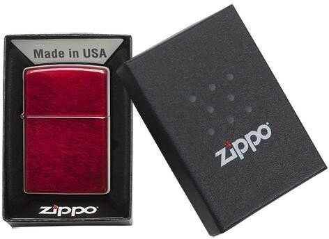 Зажигалка ZIPPO Classic с покрытием Candy Apple Red™, латунь/сталь, красная, глянцевая, 38x13x57 мм - фотография № 3