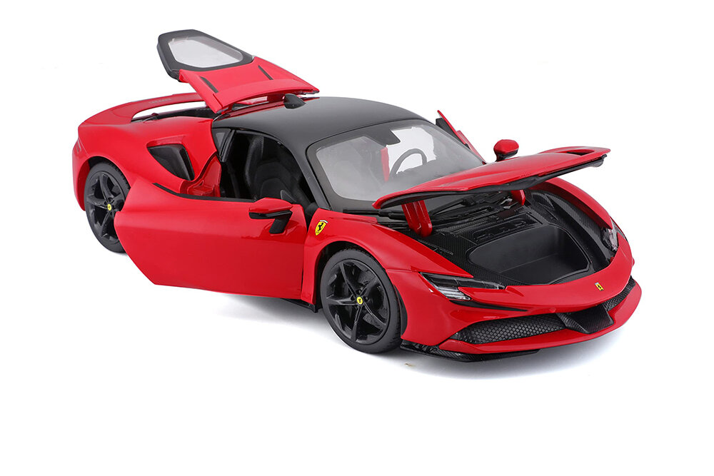 Maisto Машинка металлическая сборная Ferrari SF90 Stradale, 1:24, красная - фото №2