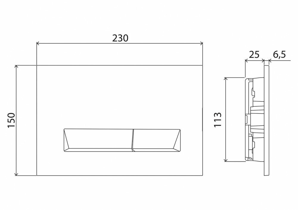 Кнопка смыва BelBagno Marmi BB010-MR-CHROME хром - фотография № 4