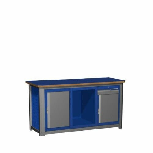 Стол производственный верстак трехтумбовый MECHANIC М15.0ПС21 универсальный в гараж в мастерскую870х1500х700