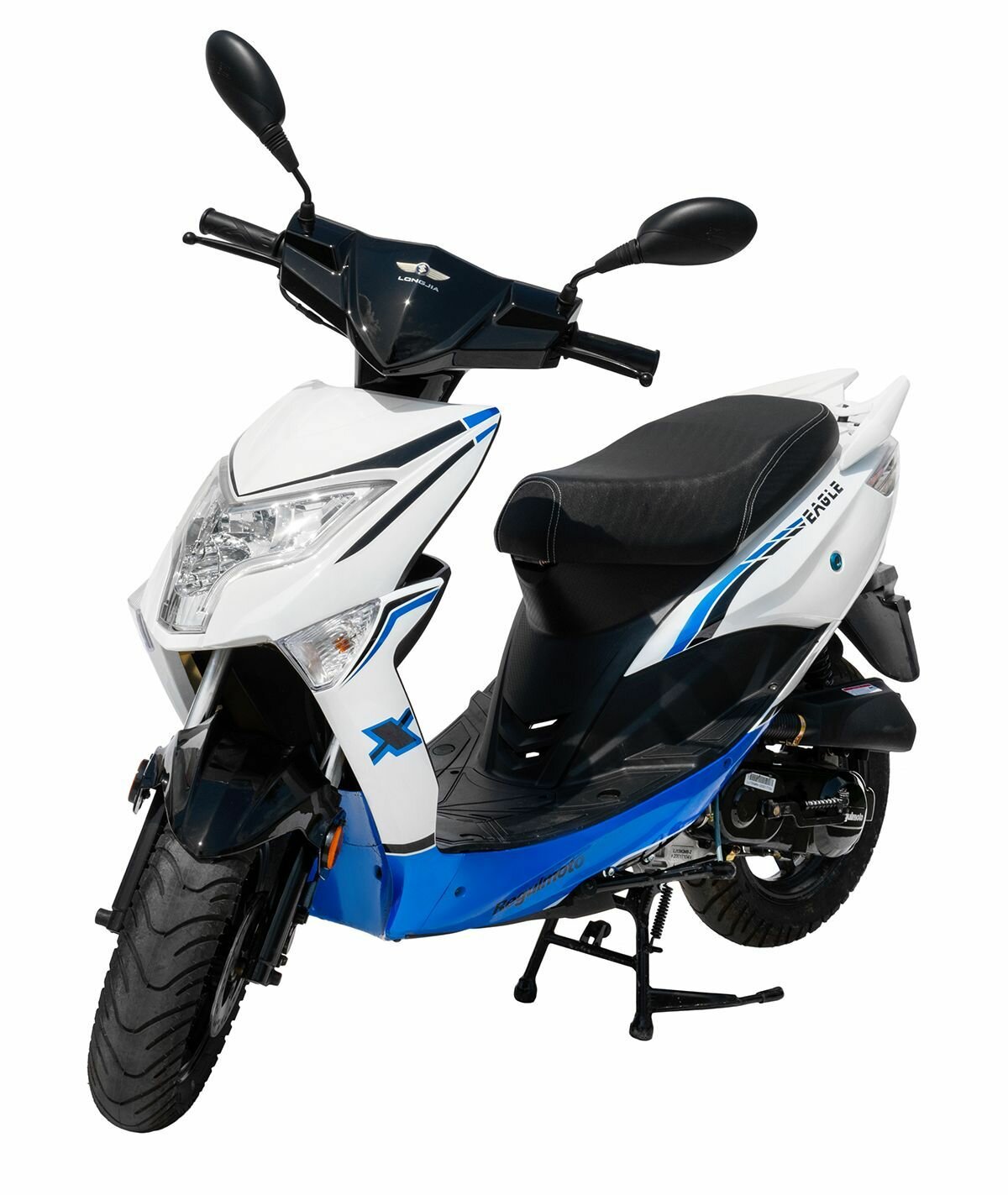 Скутер Regulmoto EAGLE 50 (LJ80QT-3L) колёса R12 Белый/синий 100021/1-1