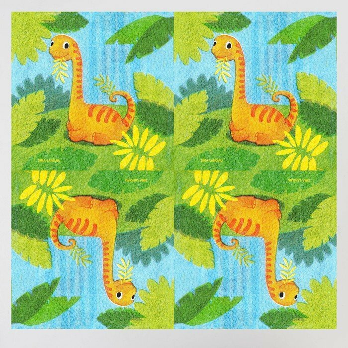 Салфетки бумажные «Динозаврик», 24х24 см, 20 шт (комплект из 30 шт) - фотография № 3