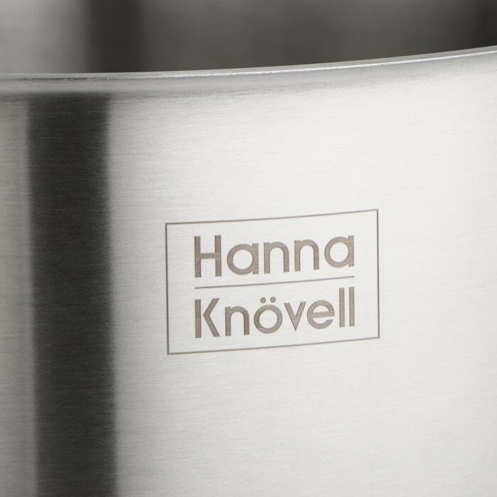 Hanna Knövell Кастрюля из нержавеющей стали Hanna Knövell HoReCa, 40 л, толщина 0,8 мм, 201 сталь, с крышкой - фотография № 5