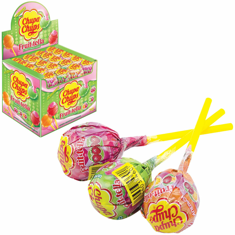 Карамель CHUPA CHUPS (Чупа-Чупс) "Фруттелла", 17 г, 24579, 70 штук, 620489 - фотография № 1