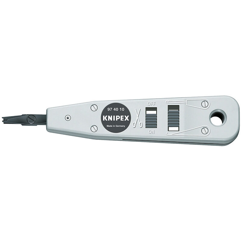 Инструмент для заделки витой пары KNIPEX для укладки кабелей LSA-Plus и их аналогов, UTP и STP 0.4-0.8 мм, длина 175 мм