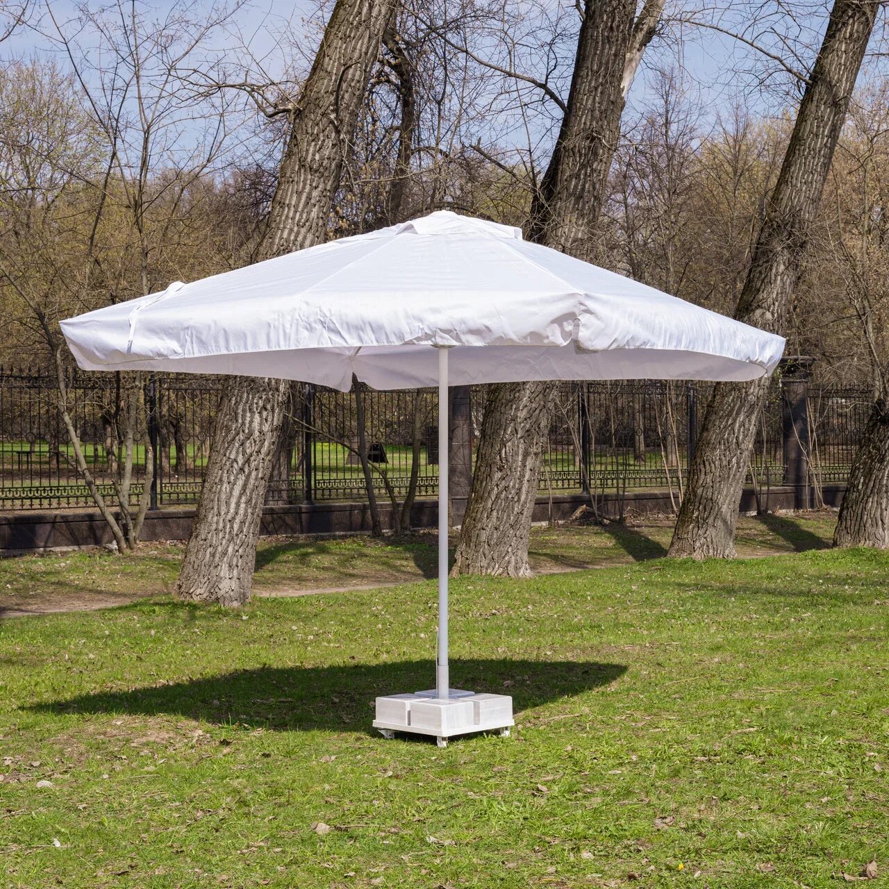 Зонт MISTRAL 300 квадратный с воланом (база в комплекте) - фотография № 3