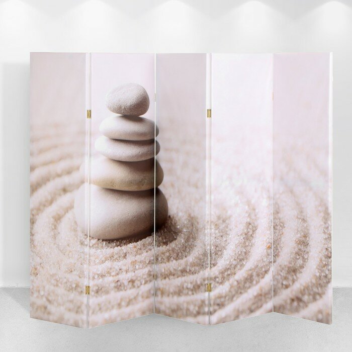 Ширма "Камни на песке", 250 х 160 см - фотография № 2