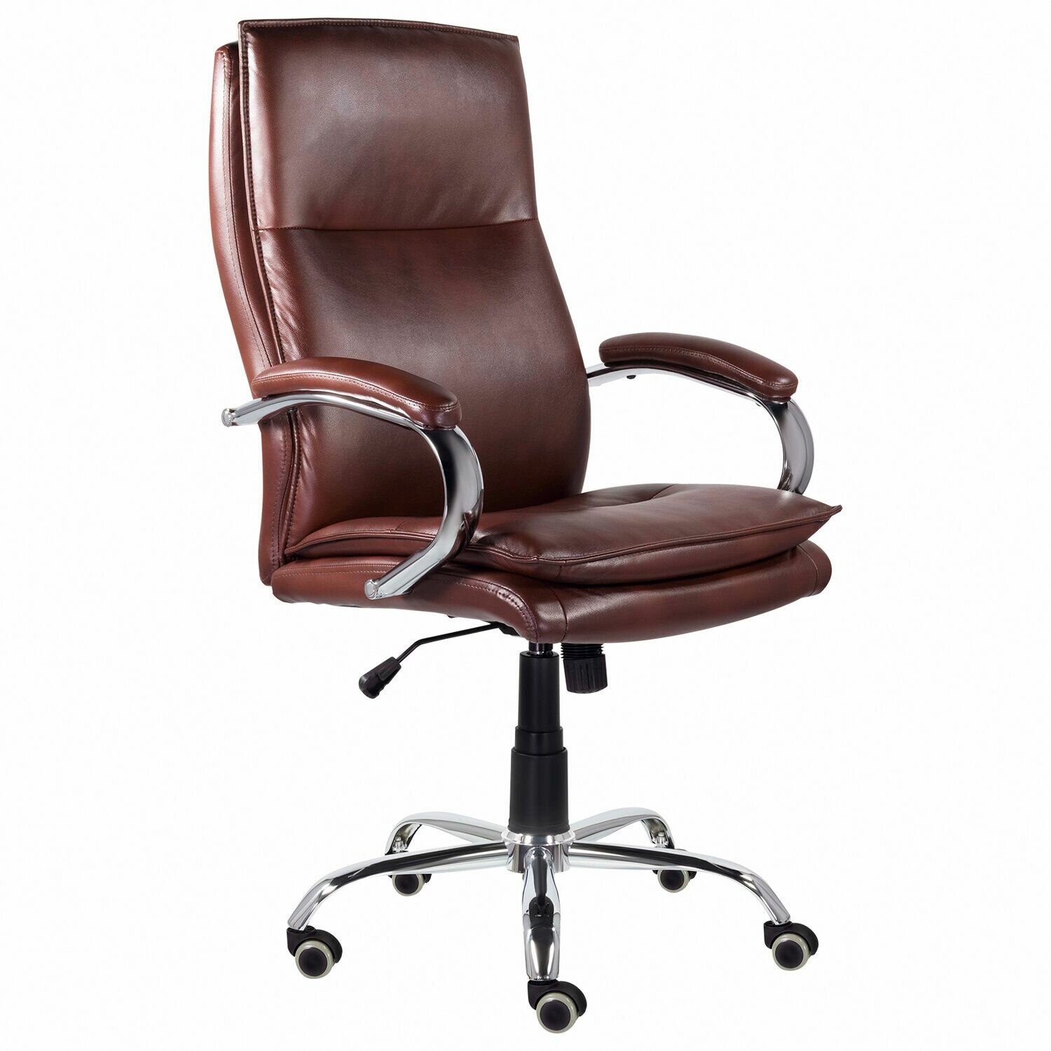 Кресло офисное BRABIX PREMIUM Cuba EX-542 экокожа, коричневое