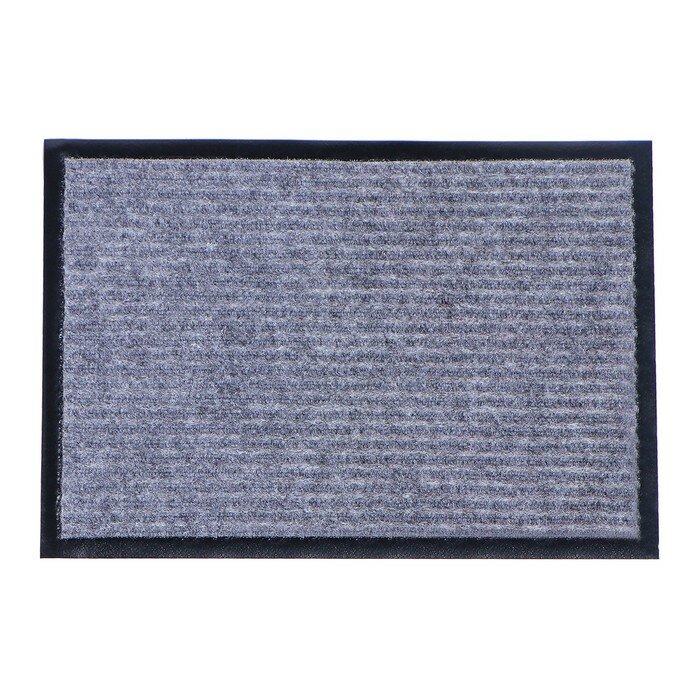 Коврик придверный влаговпитывающий, ребристый, «Стандарт», 40×60 см, цвет серый - фотография № 3