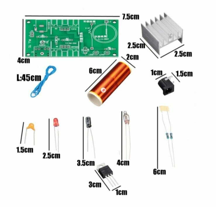 DIY набор для пайки и сборки мини катушка Тесла