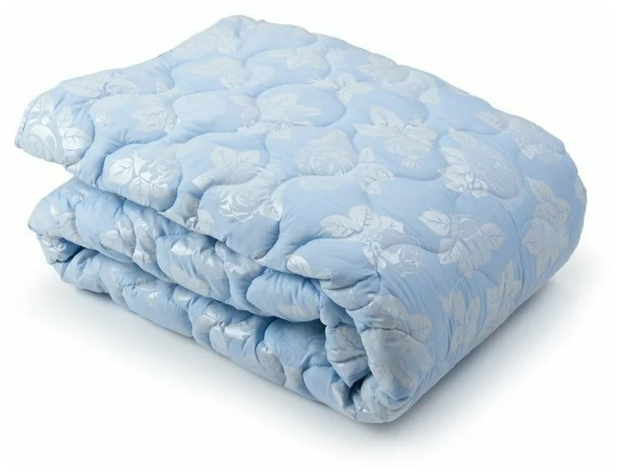Одеяло Мостекс Лебяжий пух всесезонное, 175 х 210 см, голубой - фотография № 1