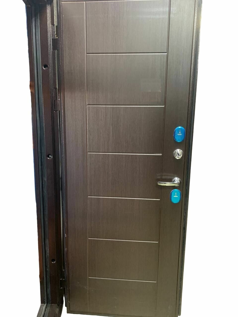 Дверь входная 11 см ISOTERMA Медный антик Темный кипарис 860*2050 левая - фотография № 3
