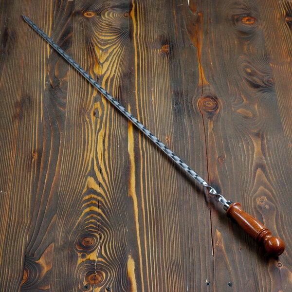 Шампур узбекский 92см, деревянная ручка, - фотография № 2