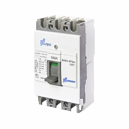 фото Выключатель автоматический ВА04-31 Про 3Р 20А Icu-10kA (100C) контактор 7001002