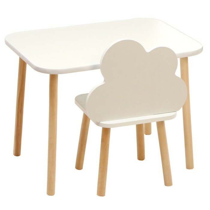 Комплект из детского стола и стула «Скандик Абвиль», Облако - фотография № 3