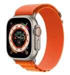 Умные часы Apple Watch Ultra 49 мм Titanium Case, титановый/оранжевый Alpine Loop - изображение