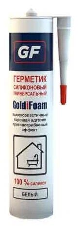 Герметик силиконовый универсальный Goldi Foam 260мл (белый)