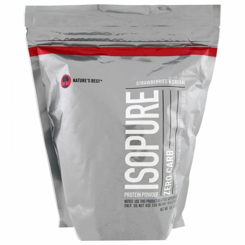 Isopure, Zero Carb, Protein Powder, Strawberries & Cream, 1 lb (454 g)