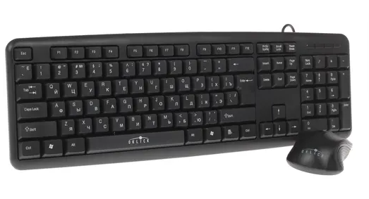 Клавиатура+мышь проводная Oklick 600M черный