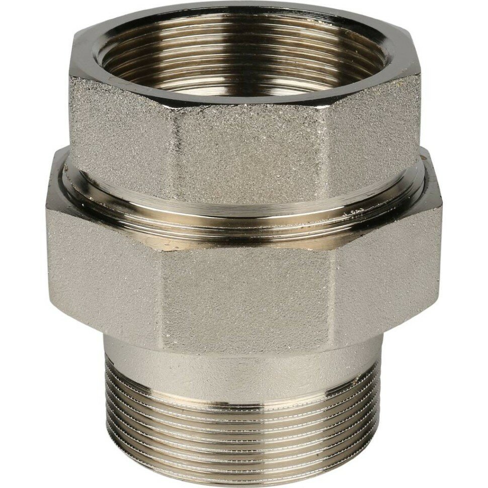 Разъемное соединение американка ВН никелированное, уплотнение под гайкой o-ring кольцо 2 STOUT (SFT-0041-000002)