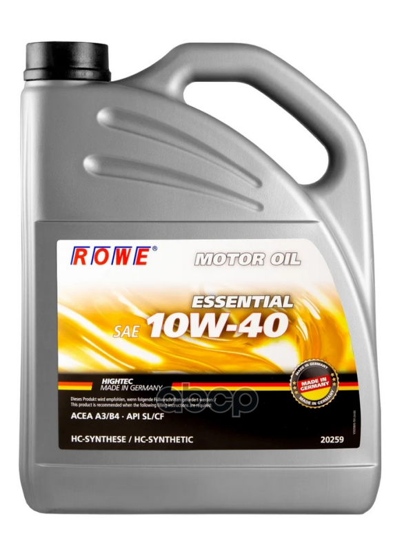 ROWE Масло Моторное Rowe Essential Sae 10w-40 4 Л.