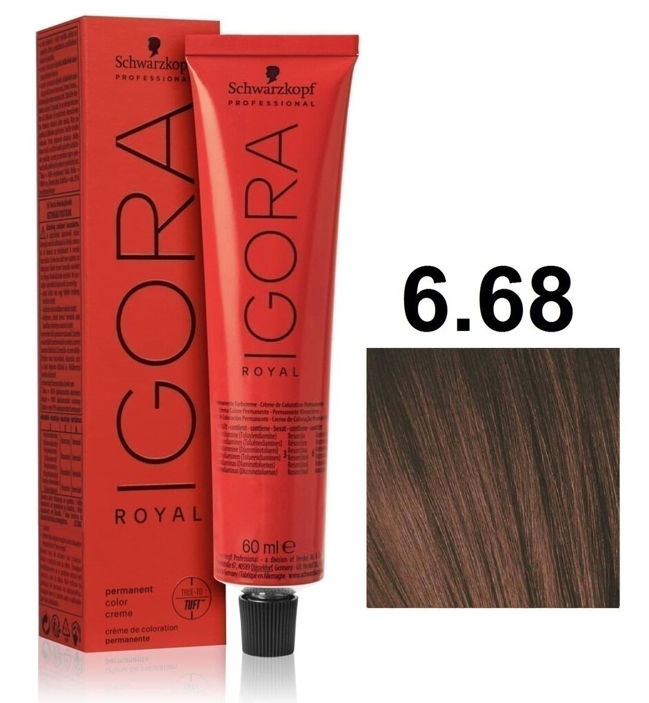 Schwarzkopf Igora Royal Крем-краска для волос 6/68 темно-русый шоколадный красный 60мл