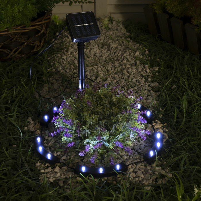 Подсветка для кустов SOLAR, IP44, "Обруч", LED-15-1.2V, белый - фотография № 1