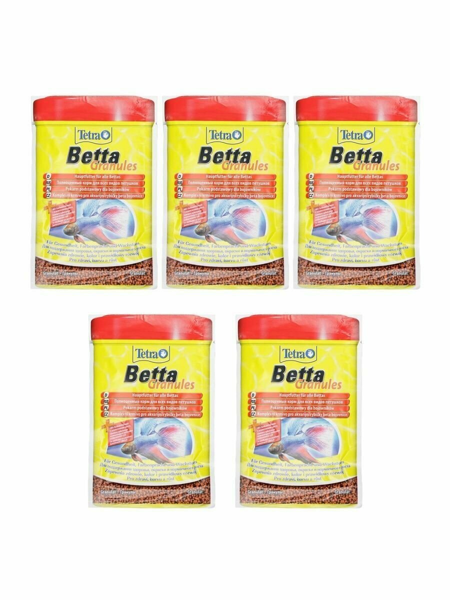 TETRA Сухой корм для петушков Betta Granules, 5х5 гр - фотография № 1