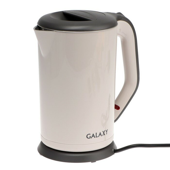 Электрические чайники Galaxy Чайник электрический Galaxy GL 0330, пластик, колба металл, 1.7 л, 2000 Вт, бежевый - фотография № 1