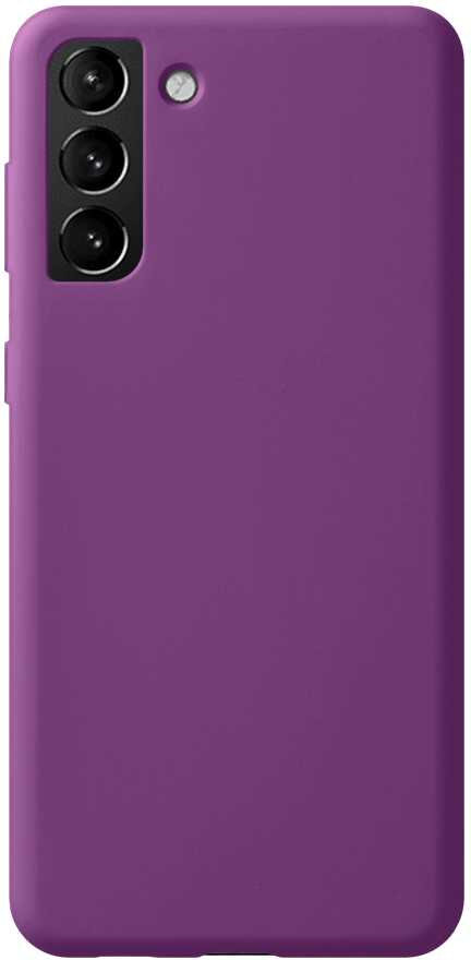 Чехол (клип-кейс) DEPPA Liquid Silicone Pro, для Samsung Galaxy S21+, фиолетовый
