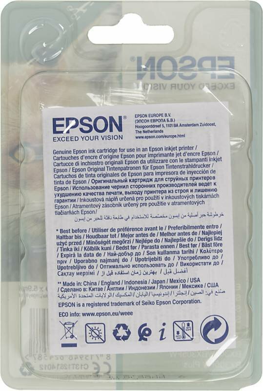 Картридж струйный Epson T1281 C13T12814012 черный (5.9мл) для Epson S22/SX125