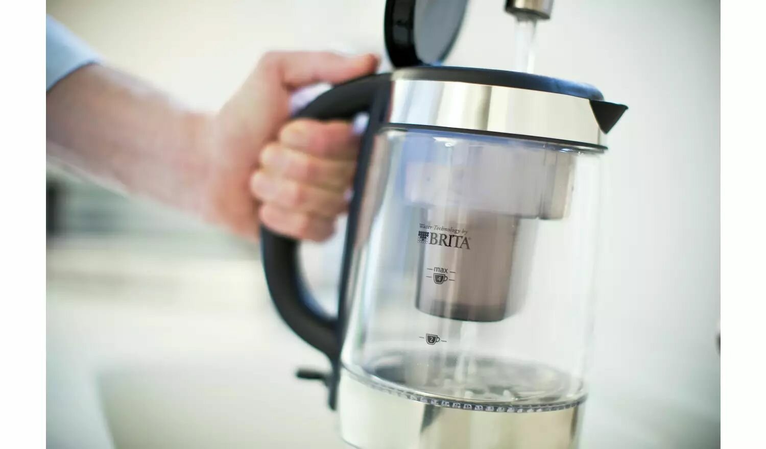 Стеклянный электрический чайник Russell Hobbs Brita Purity Filter - фотография № 5