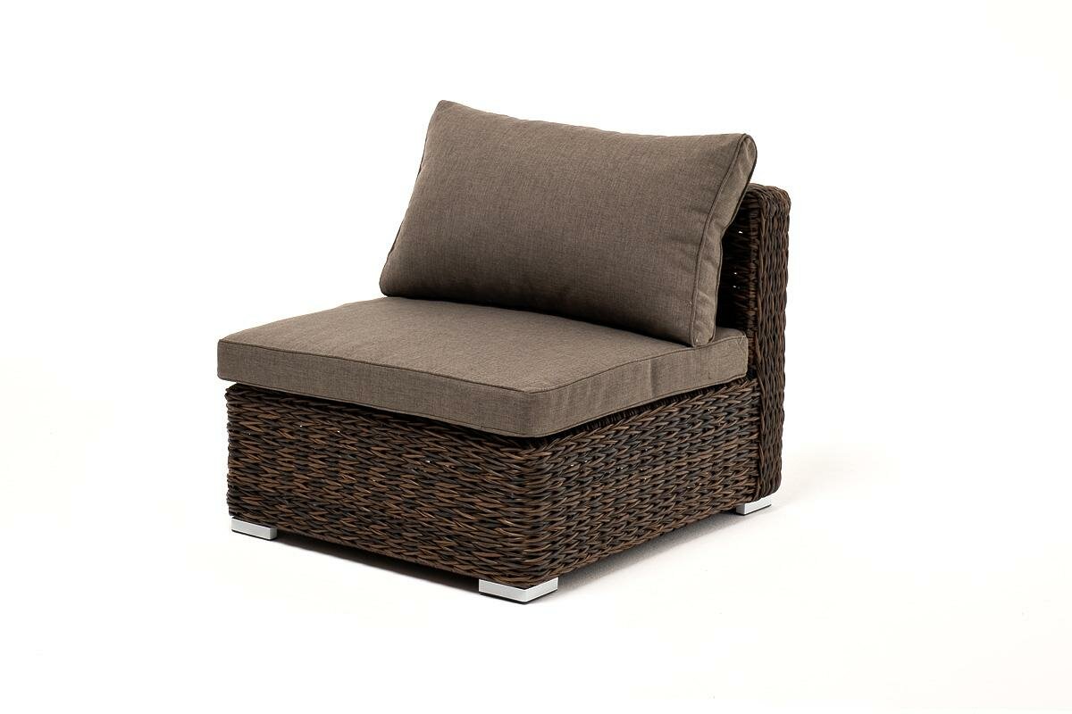 Диван 4SIS "Лунго" трансформирующийся диван из искусственного ротанга (гиацинт), цвет коричневый арт. YH-C1033W-SET TWbrown - фотография № 11