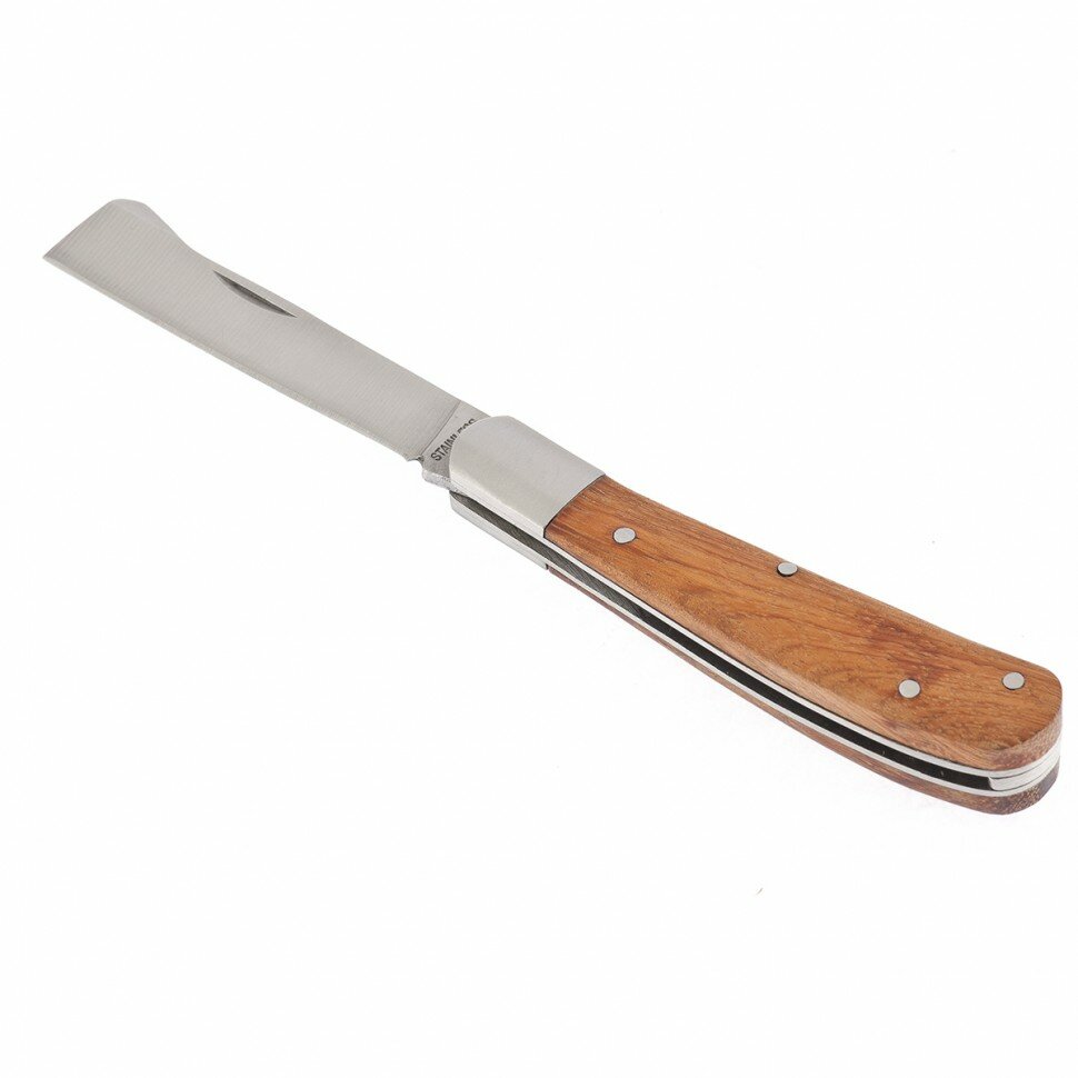 Нож садовый складной, копулировочный, 173 мм, деревянная рукоятка, Palisad - фотография № 2