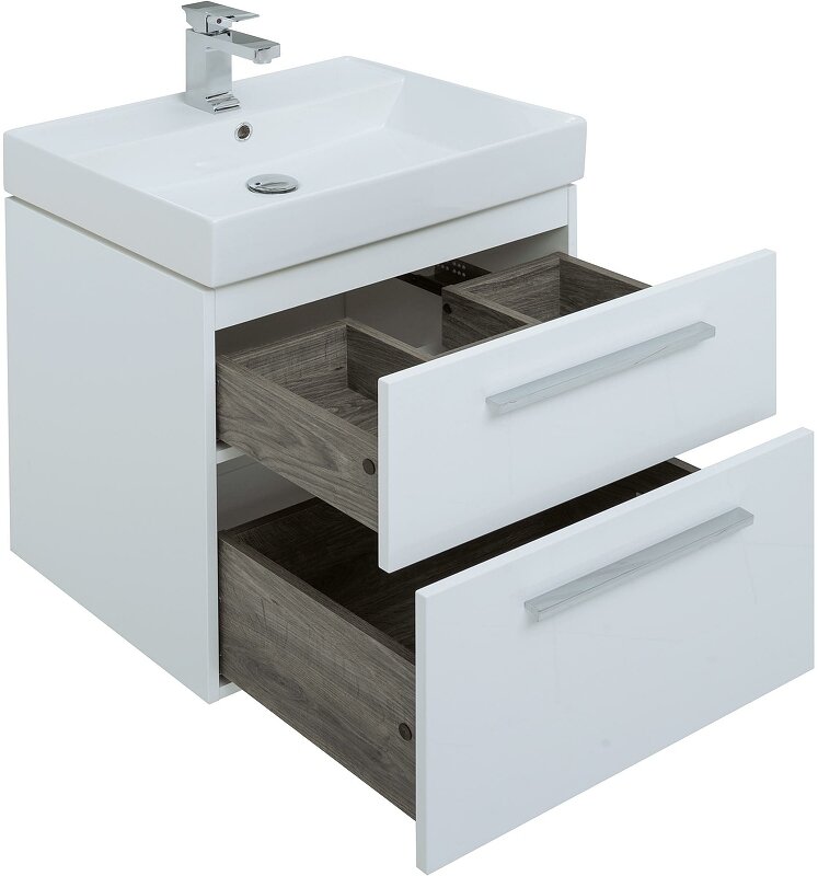 Комплект мебели для ванной Aquanet Nova 60 246279 подвесной Белый глянец - фотография № 15