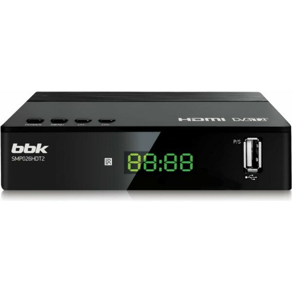 Ресивер DVB-T2 BBK SMP026HDT2 черный