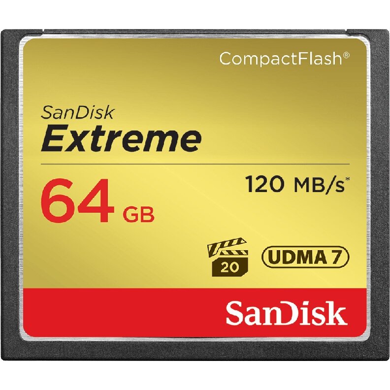 Карта памяти Sandisk Extreme CF 64Gb (120/85 Mb/s)