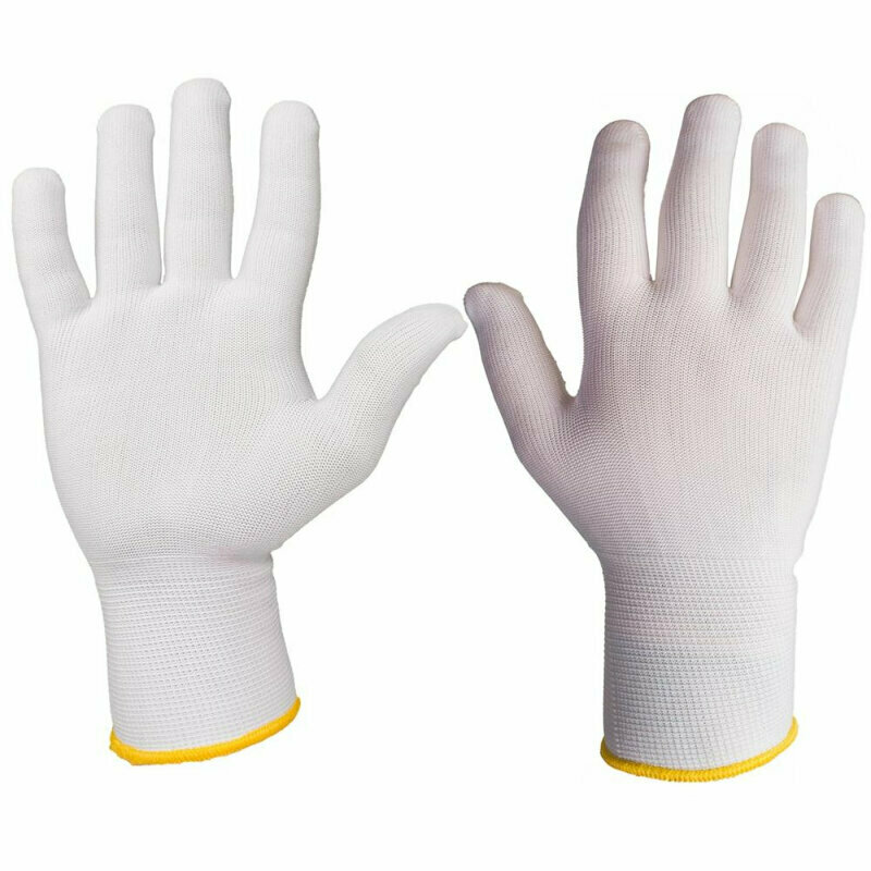 Перчатки защитные текстильные Jeta Safety нейлоновые с полиуретаном размер 10 (XL) белые 12 пар