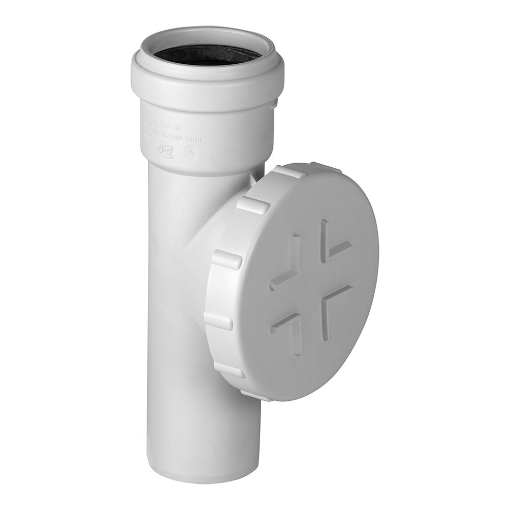 фото Ревизия Pro Aqua Stilte Plus d58 мм пластиковая шумопоглощающая с крышкой для внутренней канализации