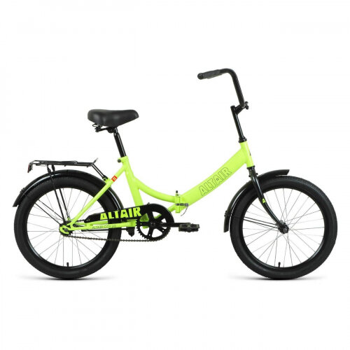 Altair Складной велосипед CITY 20 (20" 1 ск. рост. 14") 2022, ярко-зеленый/черный, RBK22AL20004