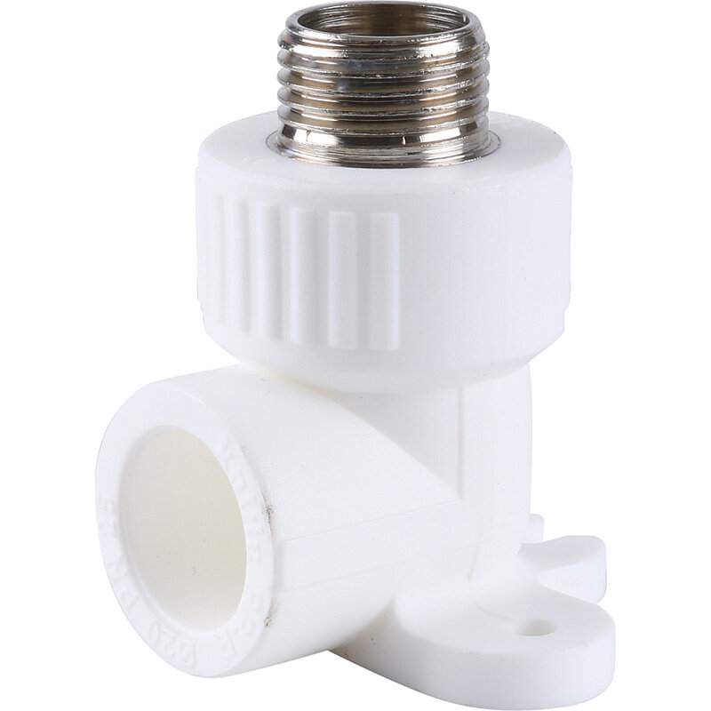 фото Kalde Угольник комбинированный с креплением с наружной резьбой 20х1/2" полипропиленовый