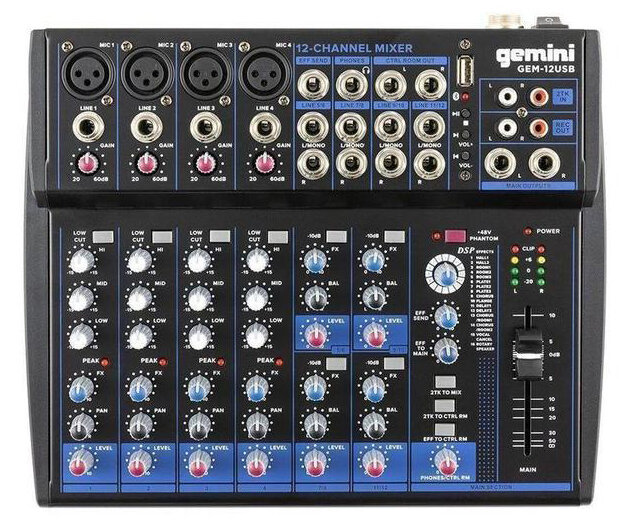 Микшер GEMINI GEM-12USB