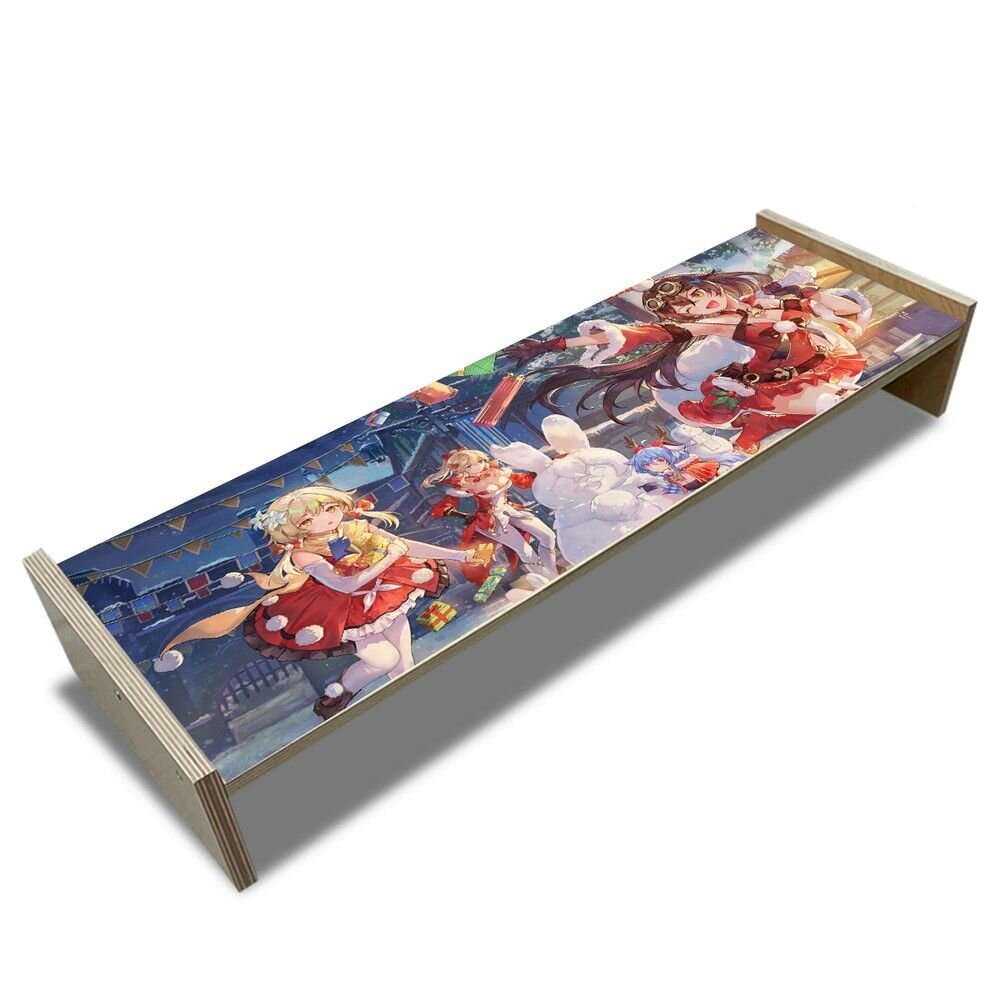 фото Подставка под монитор 62х24 см белая праздники новый год - 132