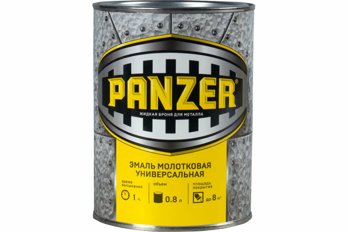 Краска по металлу Коричневая молоткова 0,8л Panzer HENKEL 4670089788623