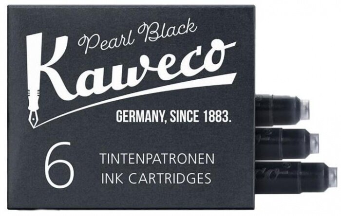 Kaweco 10000257 Картриджи с чернилами (6 шт) для перьевой ручки kaweco pearl black