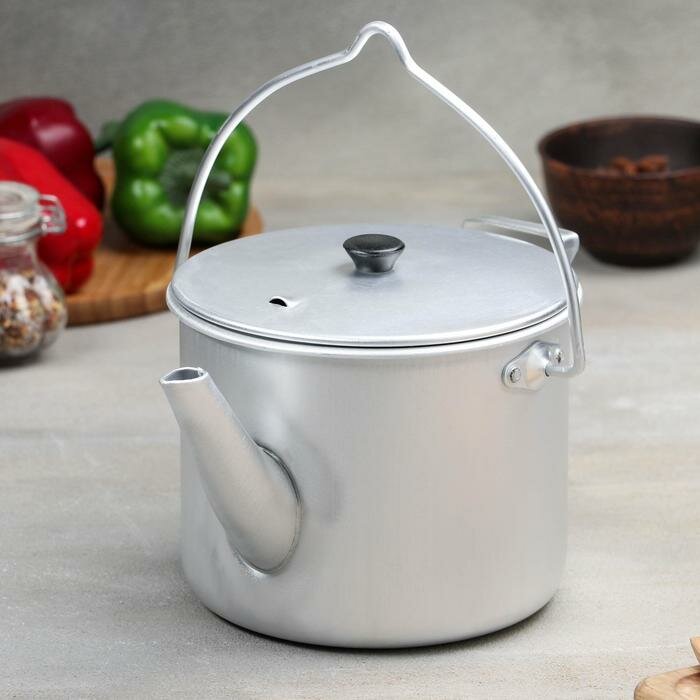 фото Чайник-котелок алюминиевый, 2,5 л, матовый