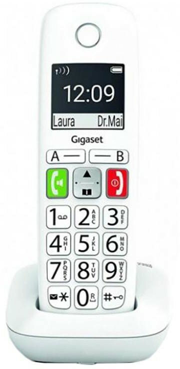 Трубка дополнительная Dect Gigaset E290HX HSB RUS белый для E290